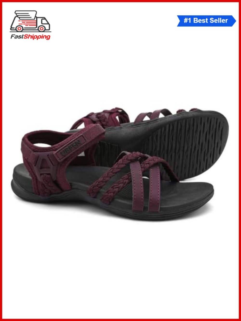 UBFEN Womens Hiking Sandals with Comfortable Arch Support